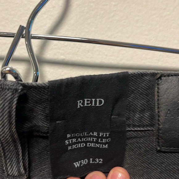 ALL SAINTS (NWT) Men's Reid Straight Fit Rigid Denim Jeans, Black, Size W30, L32 - Picture 7 of 12